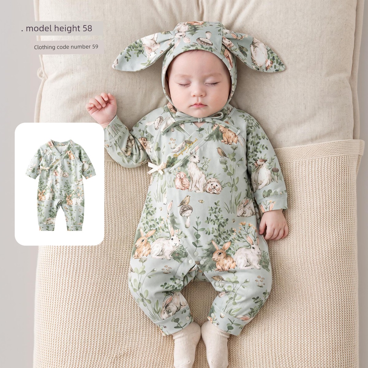 [Lin Shenshi Saw Lu] Aqpa AIPA Newborn Baby Clothes Jumpsuit Romper Pure Cotton Spring & Fall Baby Going out Clothes — 7