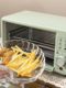 Glass dumpling plate with vinegar plate fat reduction meal plate household fan-shaped shell dumpling special plate dipping plate integrated