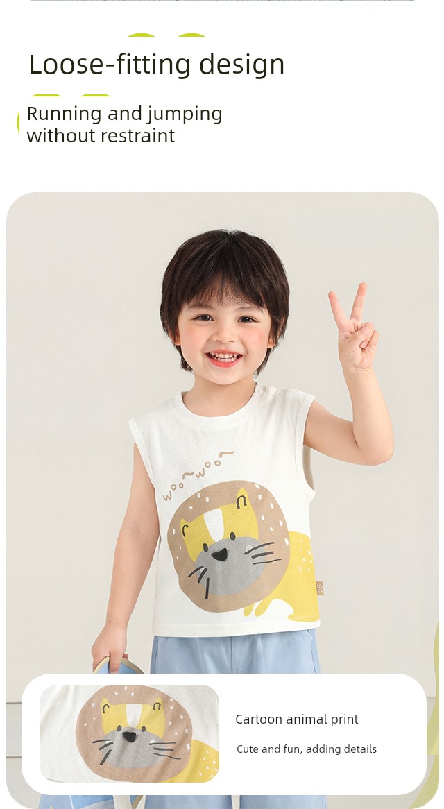 [Summer Vest Clearance] Baby Clothes Casual Vest Summer Sleeveless T-Shirt Boys Girls Baby Tops — 27