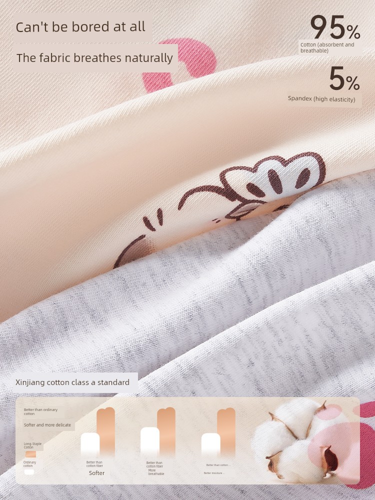 Girls' Underwear, Young Girls' Briefs, Children's Pure Cotton A-Class, for Developmental Period, Elementary School Students, 12-Year-Olds, Middle School — 2