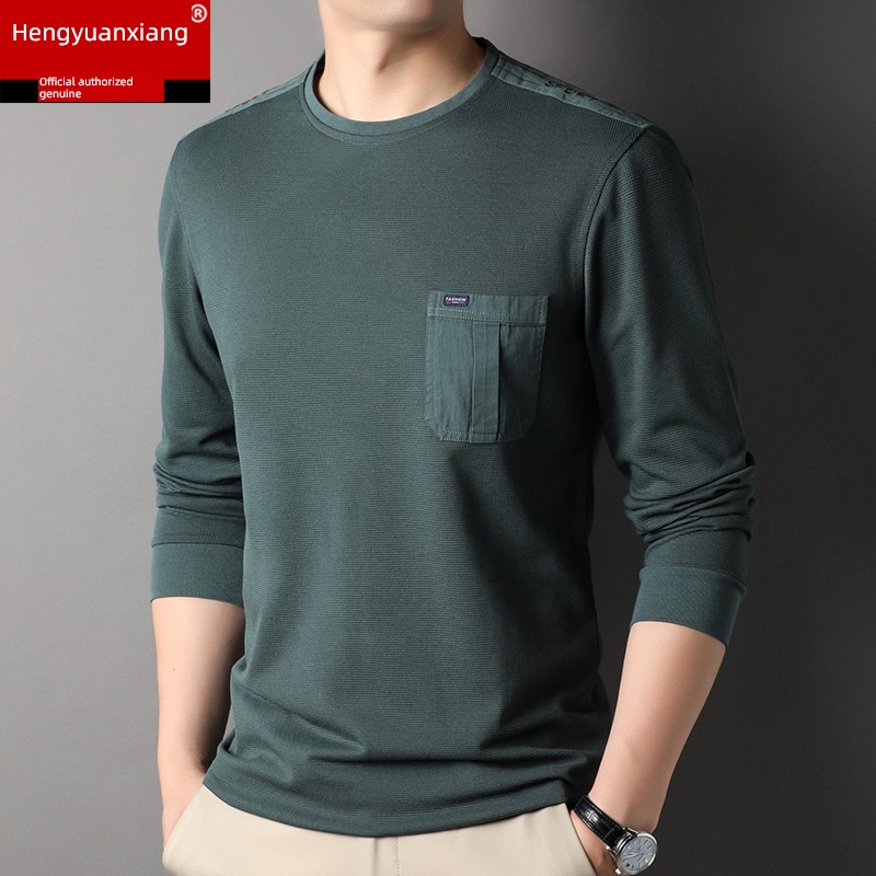 hyz  Real pocket pure cotton Undershirt Long sleeve T-shirt