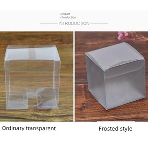 In Stock PVC Transparent Plastic Box (5x5x Height cm) Succulent Plant Gift Box Rectangular Gift Box