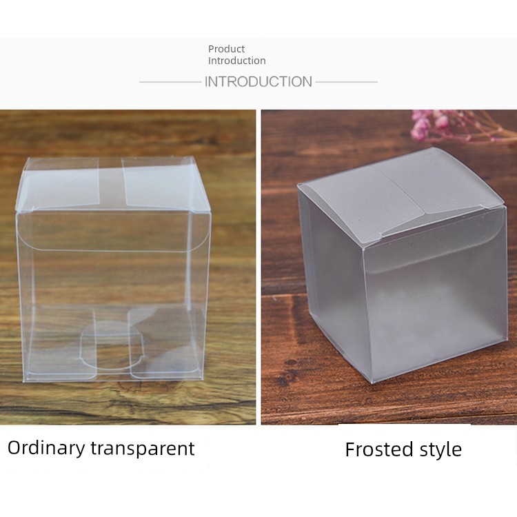 In Stock PVC Transparent Plastic Box (5x5x Height cm) Succulent Plant Gift Box Rectangular Gift Box