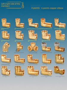 4/6 Inch Brass Elbow with External and Internal Threads, Extended Double Internal and External Threaded Union for Water 