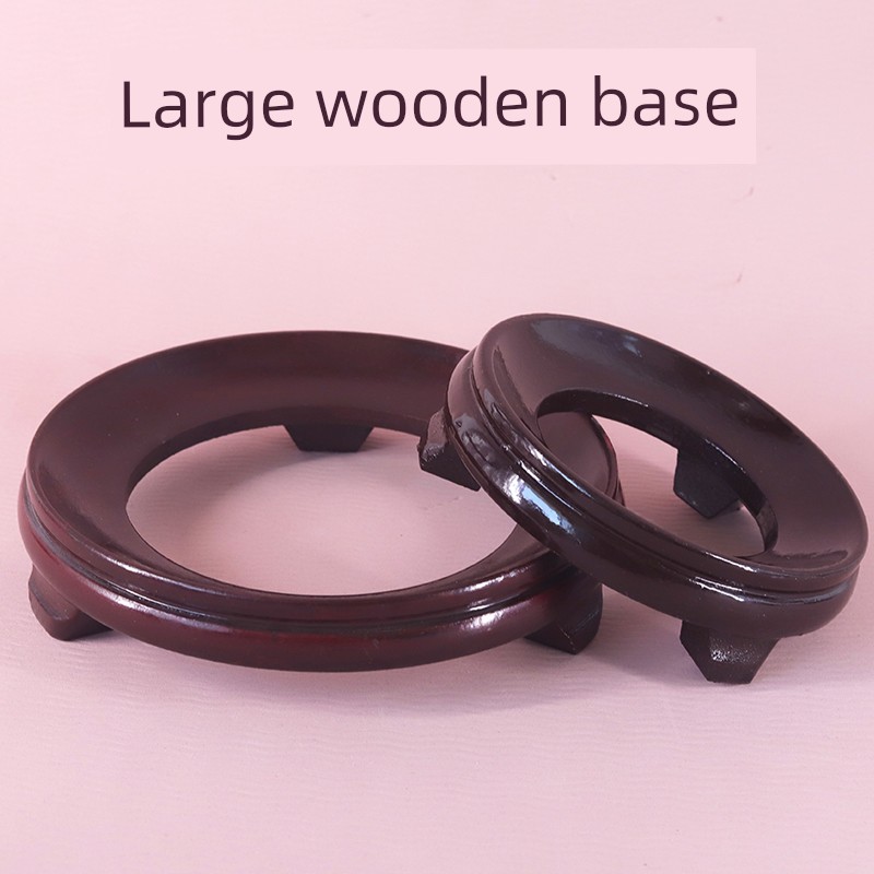 Wooden Gourd Base Crystal Ball Base Support round High Leg Natural Crafts Special Ornaments for Hulu For Home Bracket
