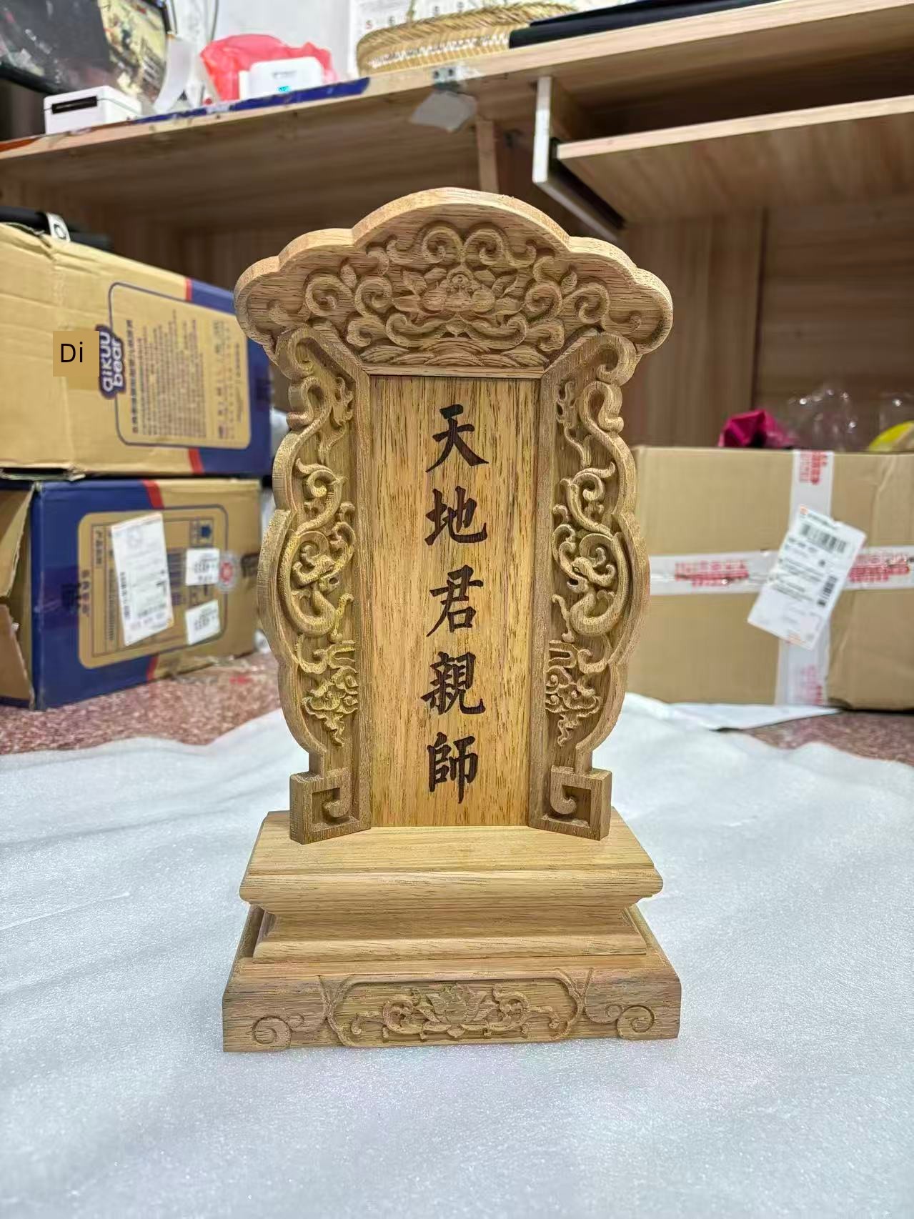 Source Factory Temple Altar Solid Wood Deity Position Lotus Position Ancestor Home Altar Ancestral Hall Ancestor Spirit Position for Worship with Incense