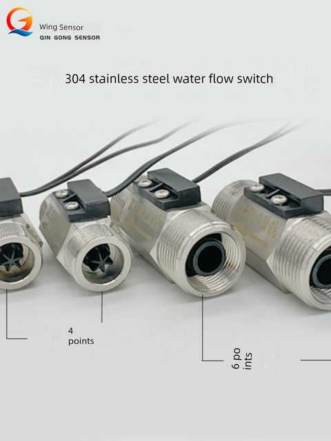 Normally open 304 stainless steel 4 points 6 points switch signal water flow switch