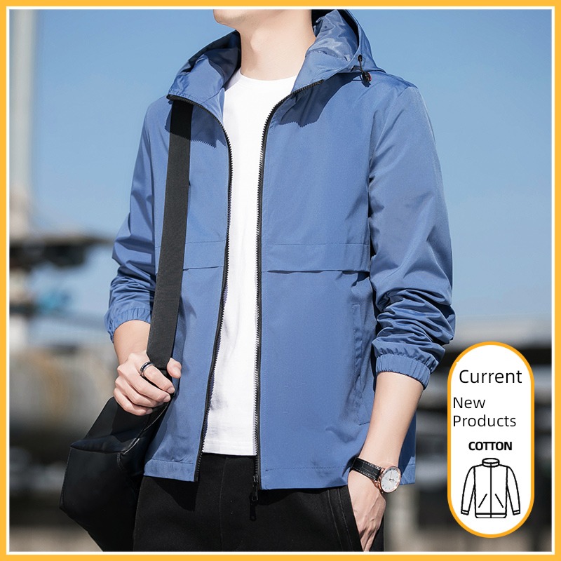 Chaopai Autumn and winter easy leisure time Hooded Jacket loose coat