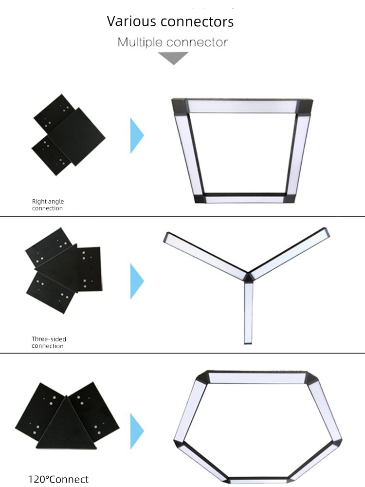Seamless Spliging LED Strip Light Office Commercial DIY Modeling Light Supermarket Boxing Gym Billiard Room Ambience Light
