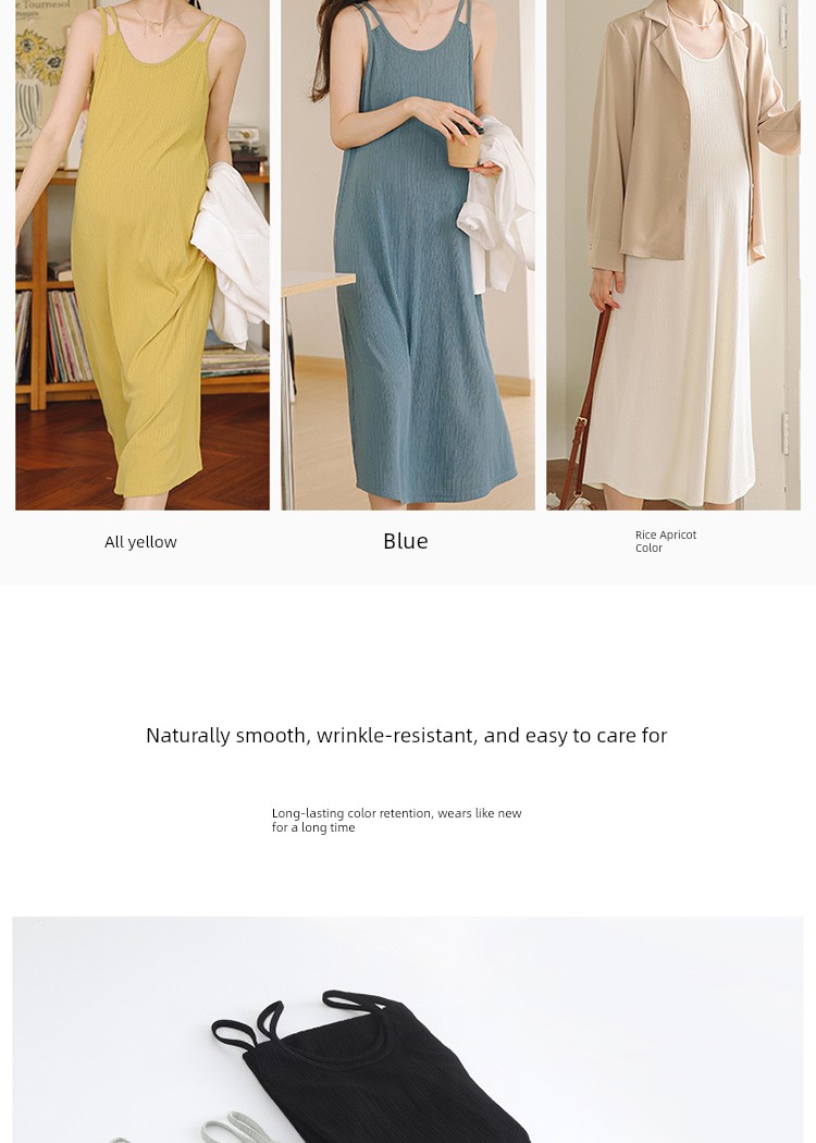 Maternity Wear Summer Dress Tops Women's Spring and Summer Vest Suspender Skirt Spring and Autumn 2026 New Set Autumn Outfit — 12