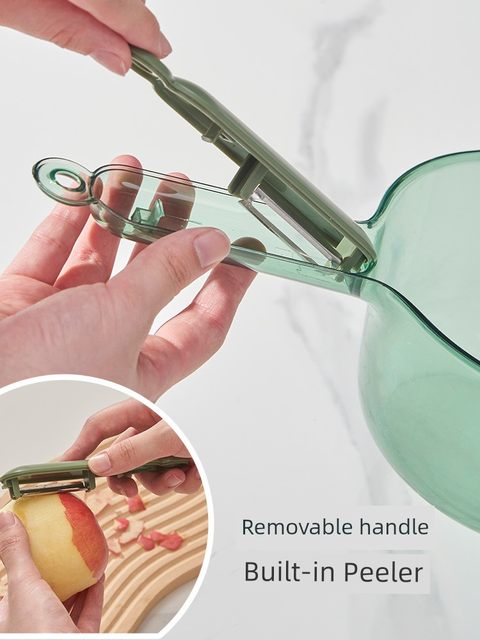 Kitchen rice washing artifact fine holes, rice washing, sieve, rice basin, water, vegetables, drain, scoop, water, water, transparent water scoop