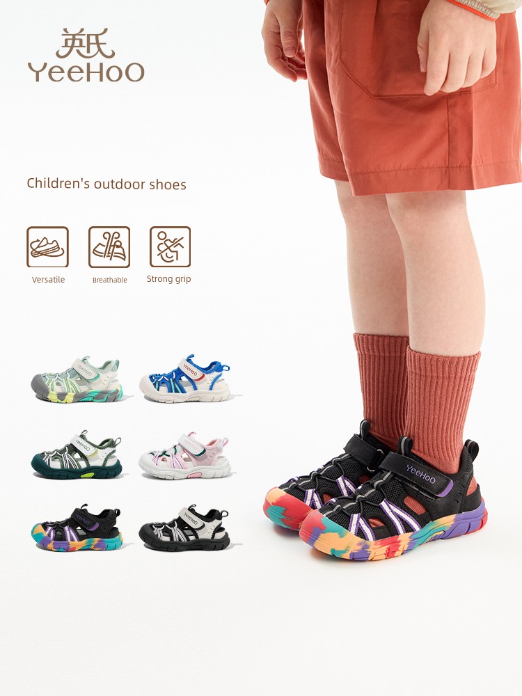 Yeehoo Children's Sandals for Boys, New Summer Breathable Soft-Soled Water Shoes for Toddlers, Sports Water Shoes for Girls
