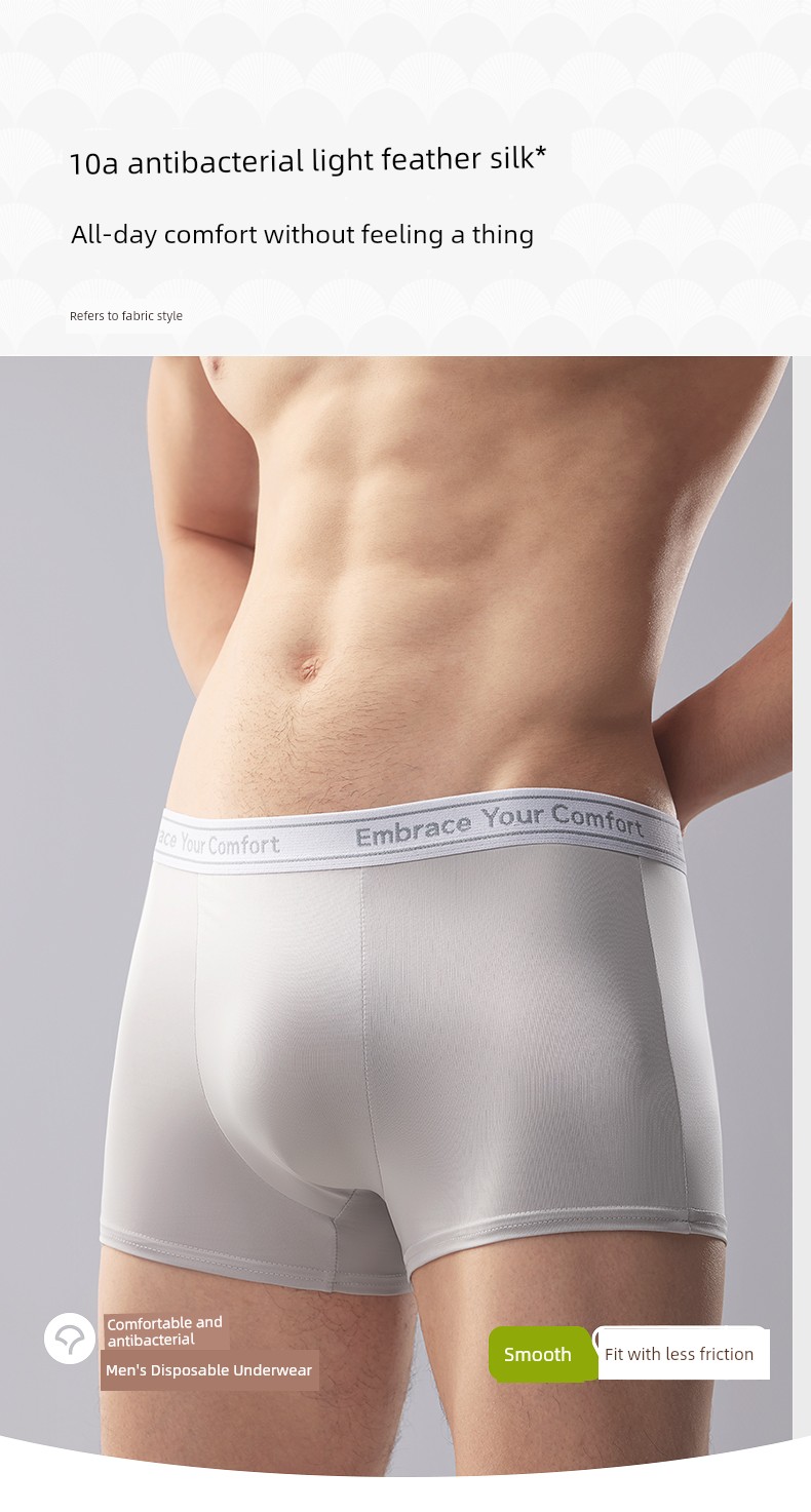 October Crystalline Men Seamless Antibacterial Disposable Underwear — 4