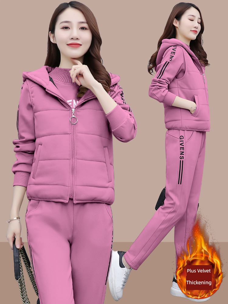 Foreign style Plush thickening ma'am Autumn and winter Athletic Wear