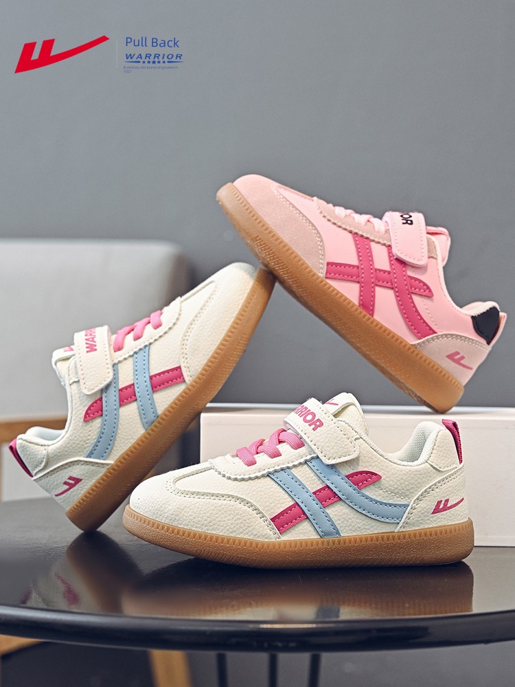Warrior Girls' Shoes, Super Stylish, 2026 New Autumn Model, Children's German Training Shoes, Leather Surface, Waterproof, Trendy Sports Shoes — 4