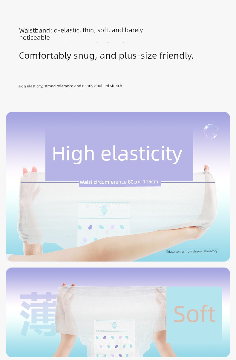 Deyouan Sleep-Safe Pull-Up Pants for Women, Leak-Proof, Maternity-Specific, Large Size, Night Safety Menstrual Pants, Sanitary Napkins — 8