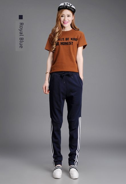 Small foot sweatpants for women's summer thin student spring and autumn casual pants for three-pin bar guard pants Korean version of Harlan trousers to make you look thin