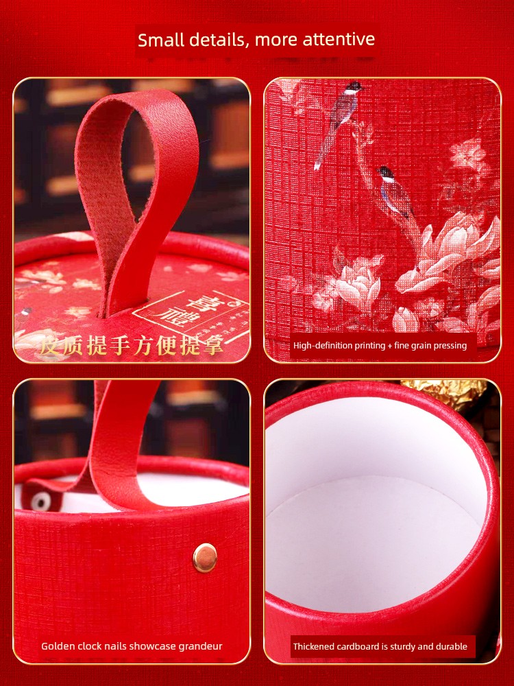 2025 New Style No-Fold Wedding Candy Box, High-End Hand-Held Candy Packaging, Wedding-Specific Hand-Held Gift Box