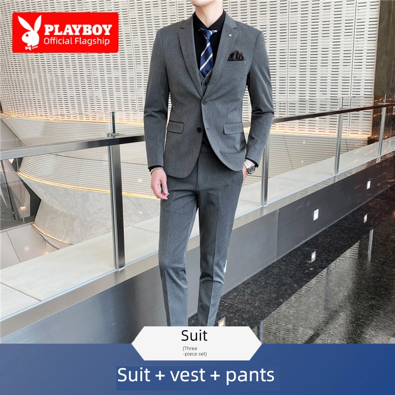 dandy Self-cultivation autumn leisure time man 's suit suit