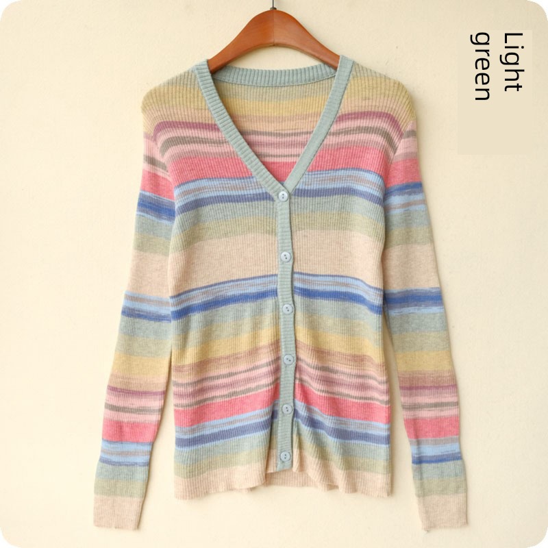 order V-neck Intermediate color wool blend  Thin money Early autumn clothes