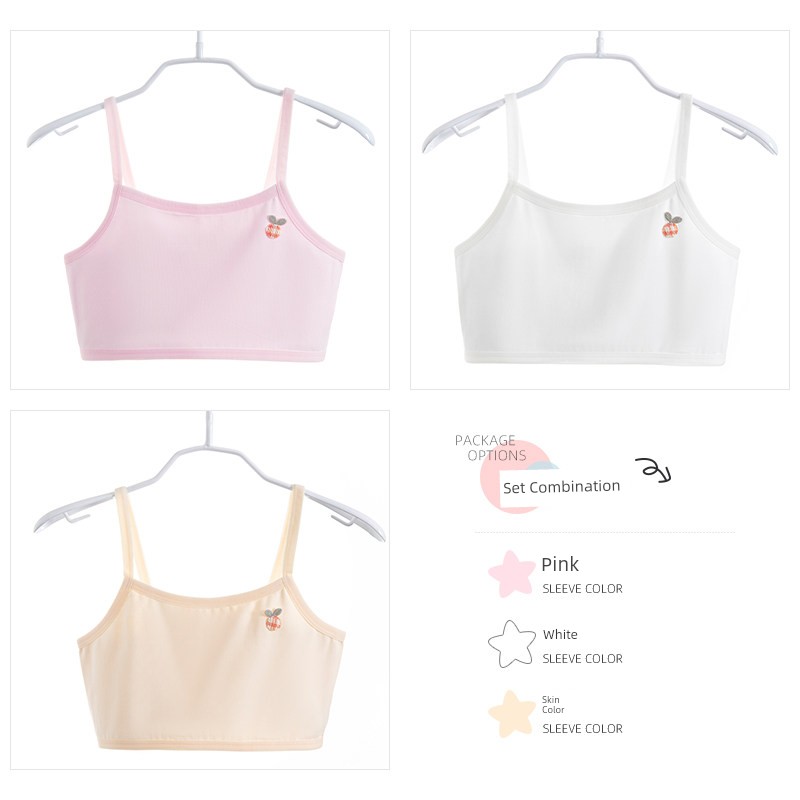 Girls' Underwear for 12-Year-Old Children in the Developmental Stage, Thin Cotton Bra for Young Girls, Elementary School Students' First Stage Children's — 3