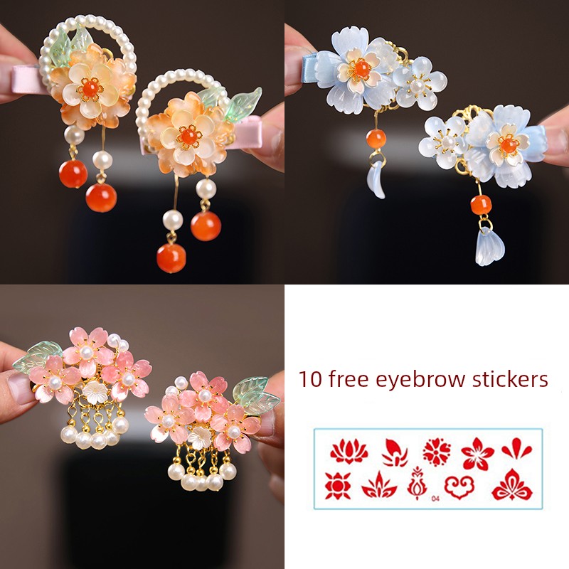 Mid-Autumn Festival Hanfu Hair Accessories for Babies, Chinese Style Super Fairy Butterfly Hair Clips for Little Girls, Ancient Style Super Fairy Hair — 8