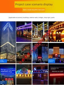 LED Digital Tube Colorful Guardrail Tube Outdoor Waterproof External Advertising Signboard Light Horse Running Neon Line