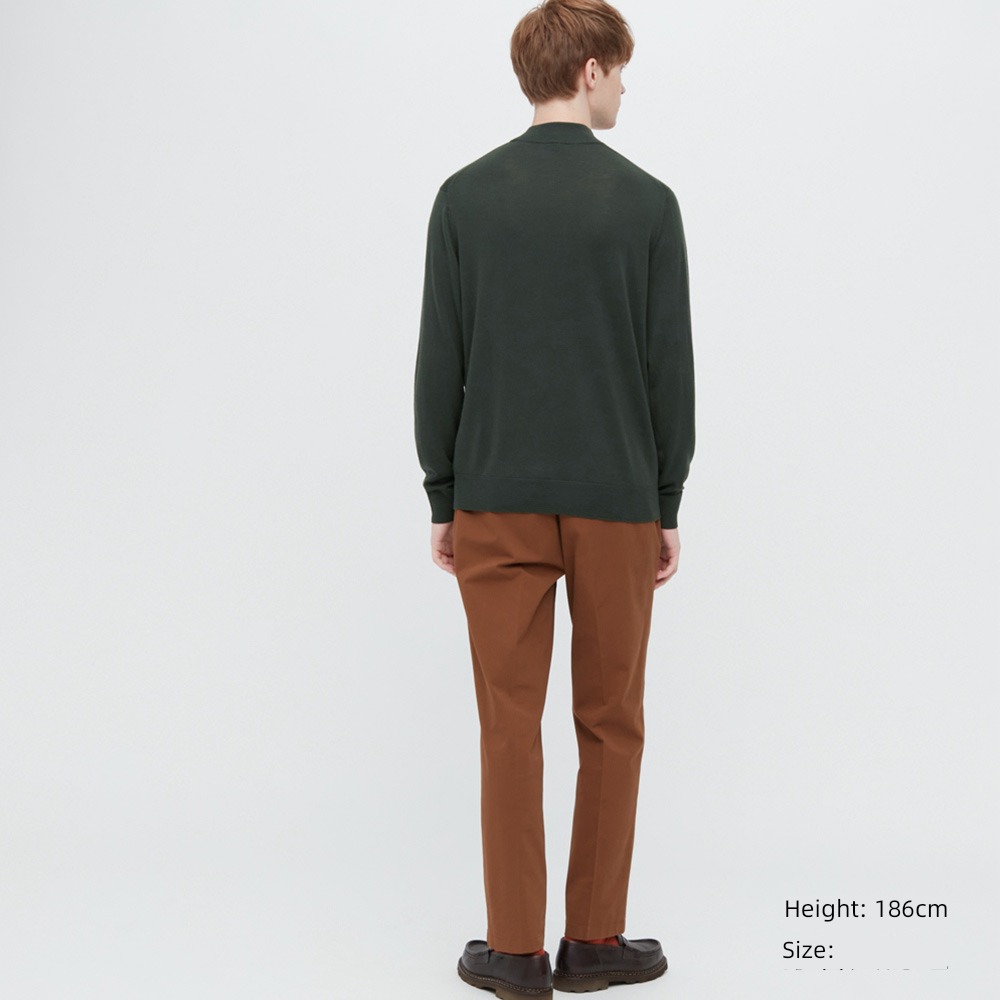 Worsted Merino High collar Sweater Machine washable wool