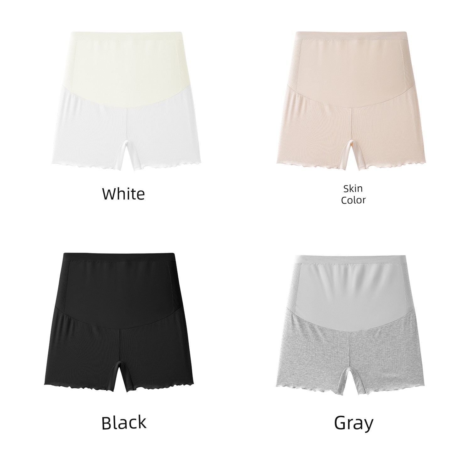 Yeehoo Maternity Safety Shorts Summer Thin Leggings 26 New High-Waisted Belly Support Seamless Anti-Exposure Three-Quarter Leggings — 14