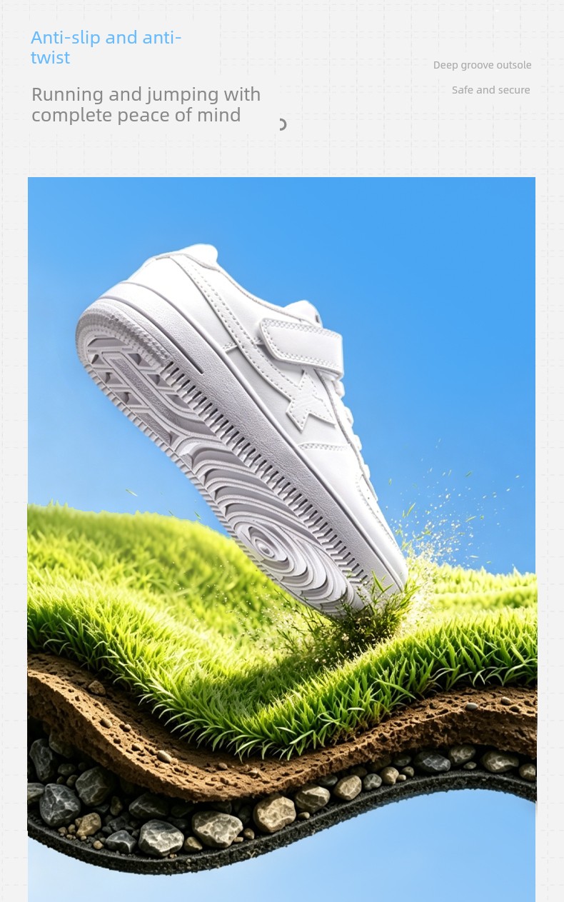Xtep Children's Shoes, Kids' White Sneakers, Boys' Casual Shoes, New Spring and Autumn Models, Boys' Student White Sports Shoes, Girls' Shoes — 12