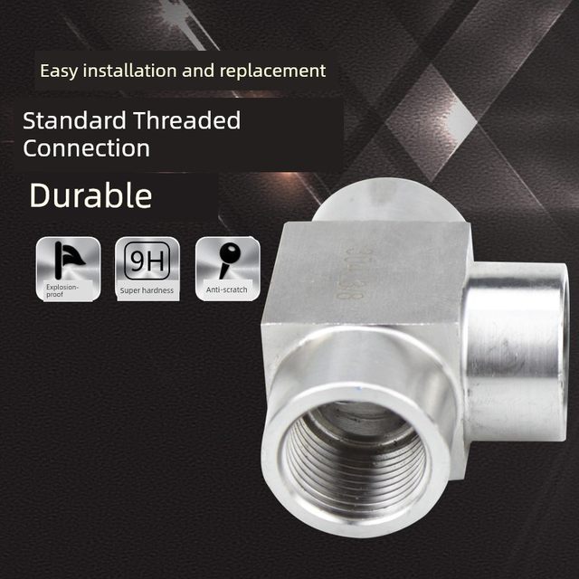 304 stainless steel high-pressure tee joint, inner thread inner tooth thickened tee 4 minutes dn15 M20*1.5