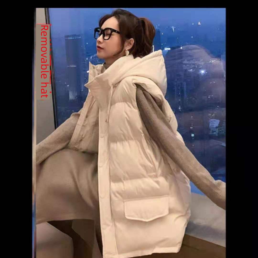 winter Wear out Versatile Plus obesity fashion Cap Vest