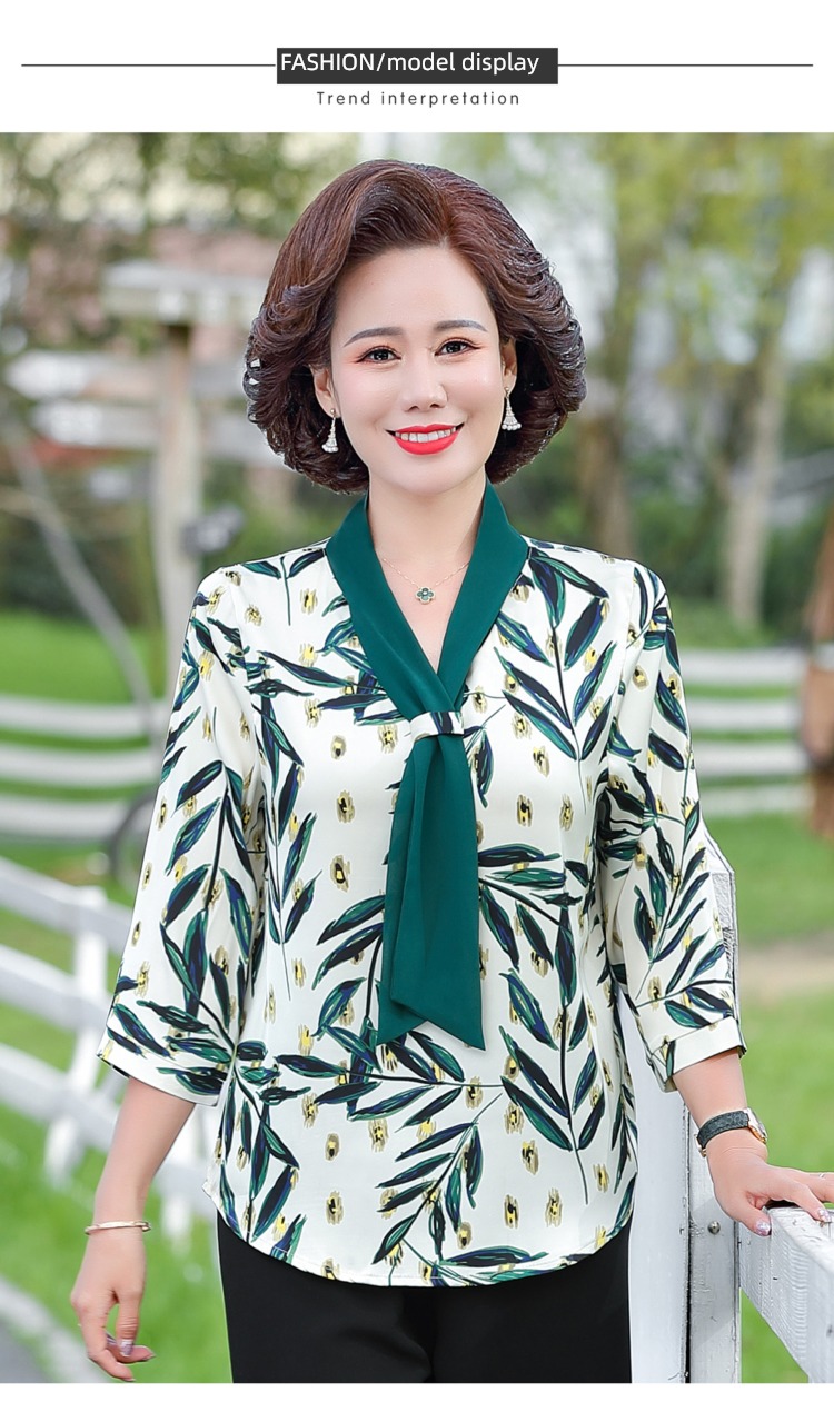 mom Foreign style Chiffon middle age female jacket Two summer wear