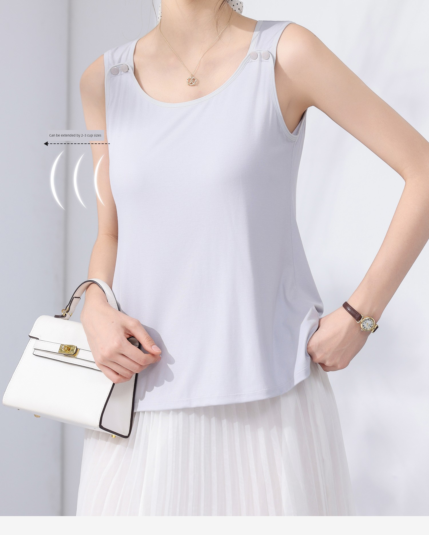 Breastfeeding Vest, Suspender Pajamas, Summer Thin Style, Special for Postpartum Breastfeeding, No Need to Wear Underwear, Bra, Can Be Used for — 19