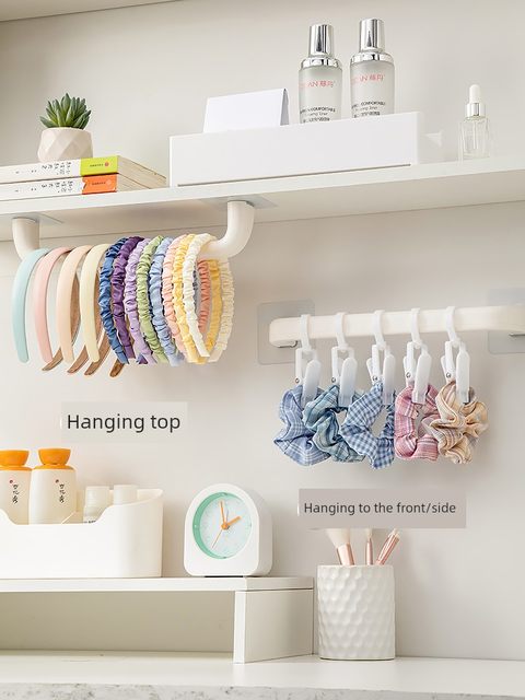 Hair ring hair clip storage artifact headgear hair band stand wall hanger children's hair accessories head rope box hair clip headband hanger hook