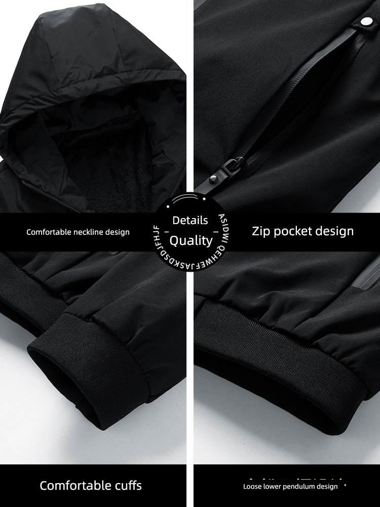 Autumn and winter easy leisure time Hooded schoolboy charge loose coat
