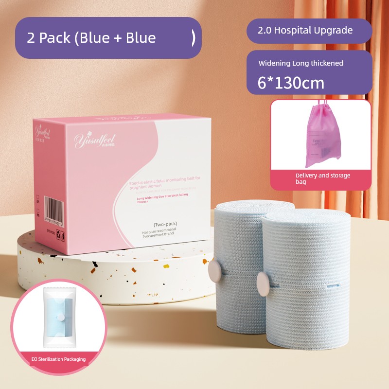 Hospital, Same Section Two Widened Fetal Heart Monitoring Belts for Prenatal Examination — 5