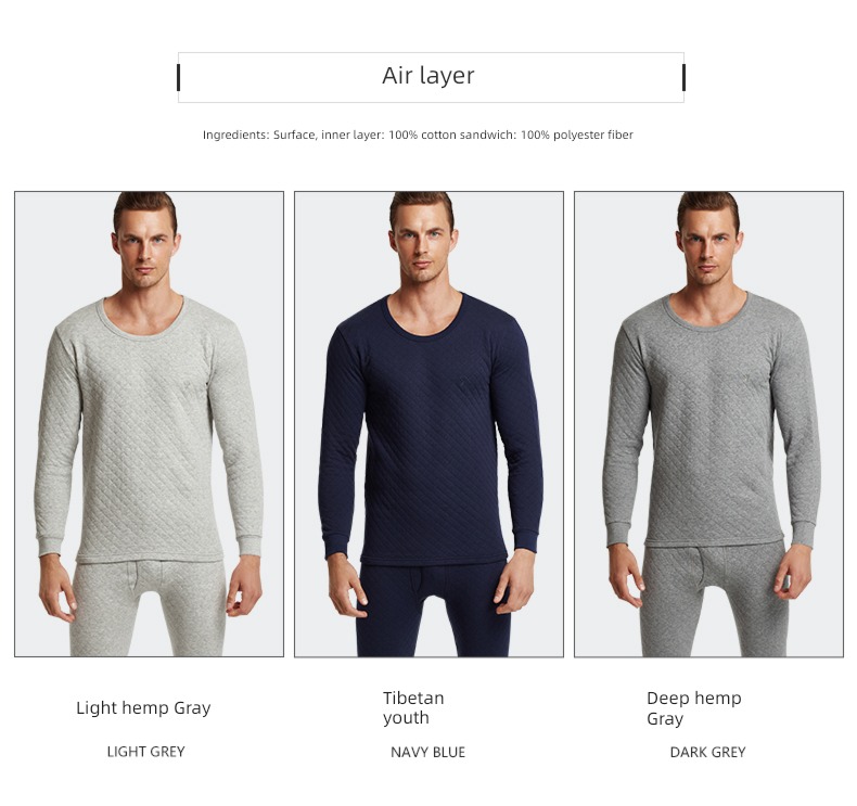 dandy man keep warm Underwear set male Cotton teenagers Autumn clothes and pants pure cotton Thread clothes and trousers winter
