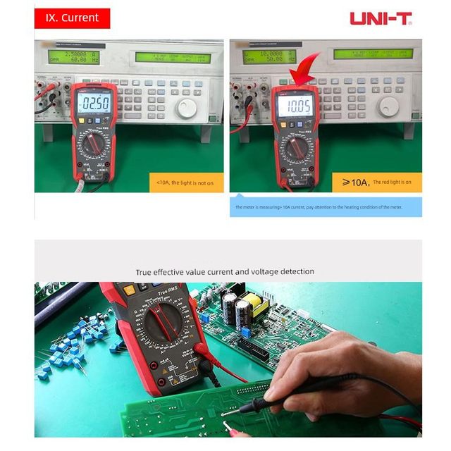 优利德UT89X万用表数字高精度万能表全档保护电工电阻电容表防烧