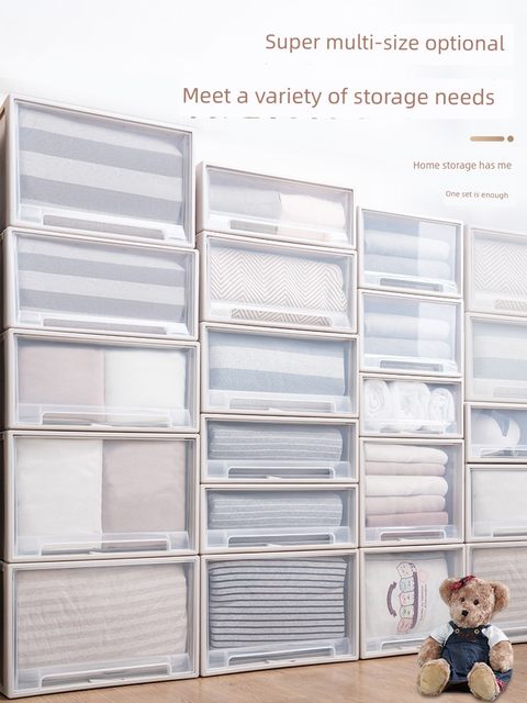 Storage cabinet drawer-type household wardrobe storage box plastic thickened combination storage cabinet storage finishing cabinet