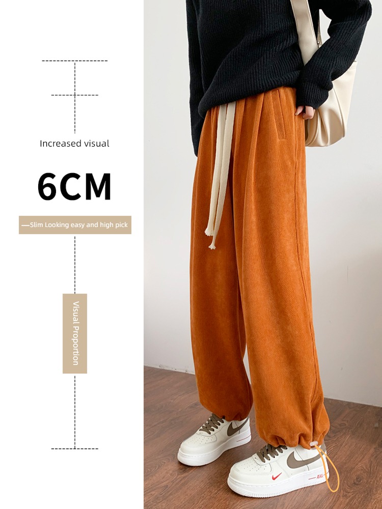 chenille  Autumn and winter easy Fat mm thickening trousers