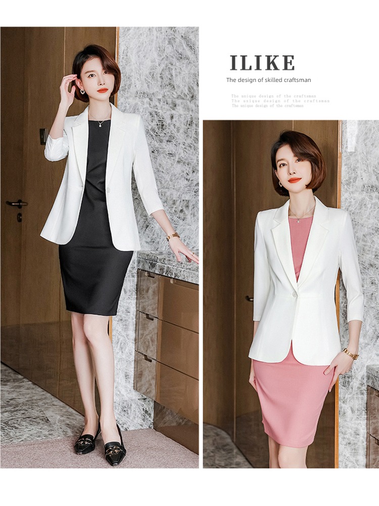summer three quarter sleeve temperament Goddess suit loose coat