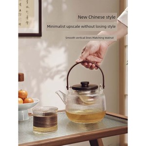 Nuolikes Glass Scented Teapot Tea Cup Suit Candle Heating Afternoon Tea Set Tea-Boiling Stove Bubble Fruit Tea Beauty