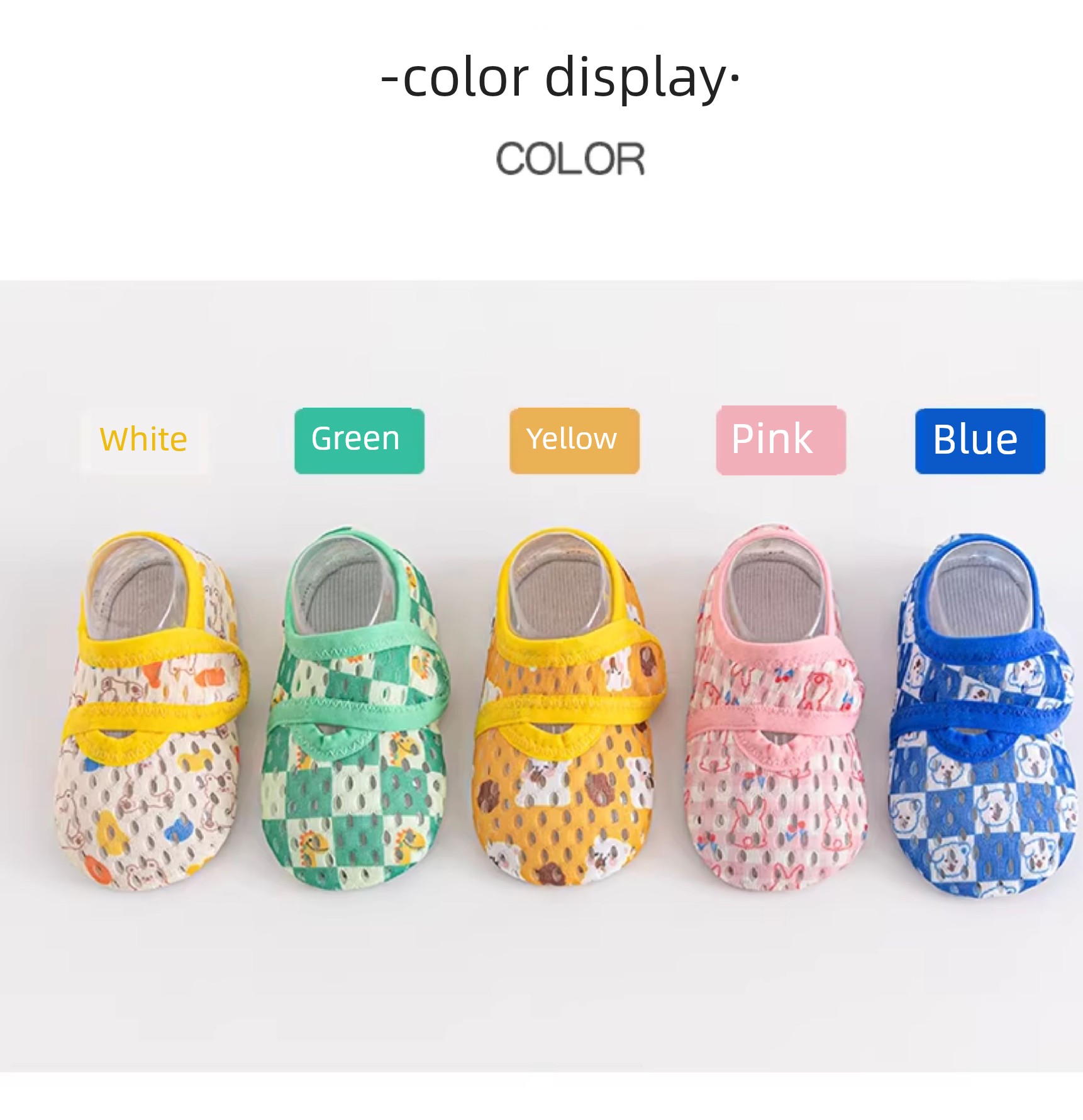 Baby Shoes and Socks Summer Thin Mesh Anti-Drop Indoor Non-Slip Sole Cool-Proof Soft Bottom Kids Toddler Baby Floor Shoes — 12