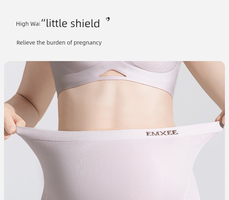 Manxi Ultra-Comfortable Maternity Panties for Early, Mid, and Late Pregnancy, High-Waisted, Seamless, Integrated Silk Gusset Shorts for Women — 27