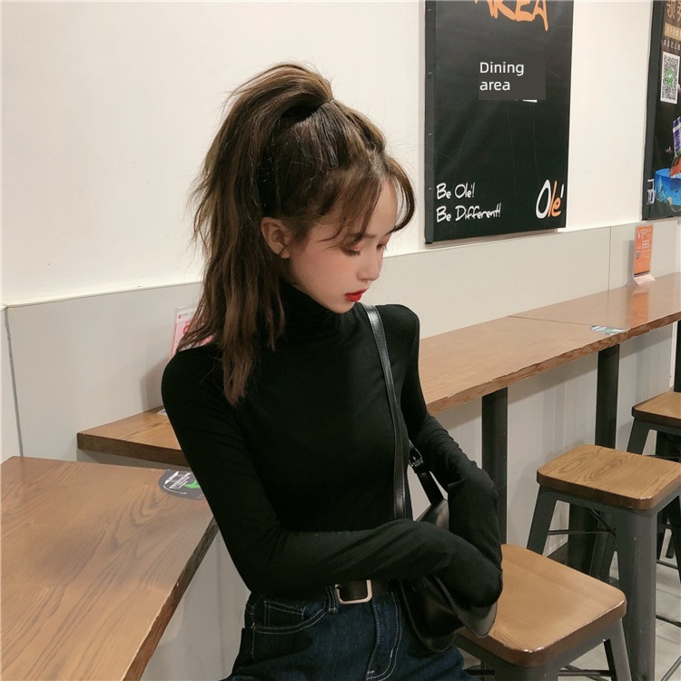 Autumn and winter Thin money Undershirt Long sleeve T-shirt Versatile jacket