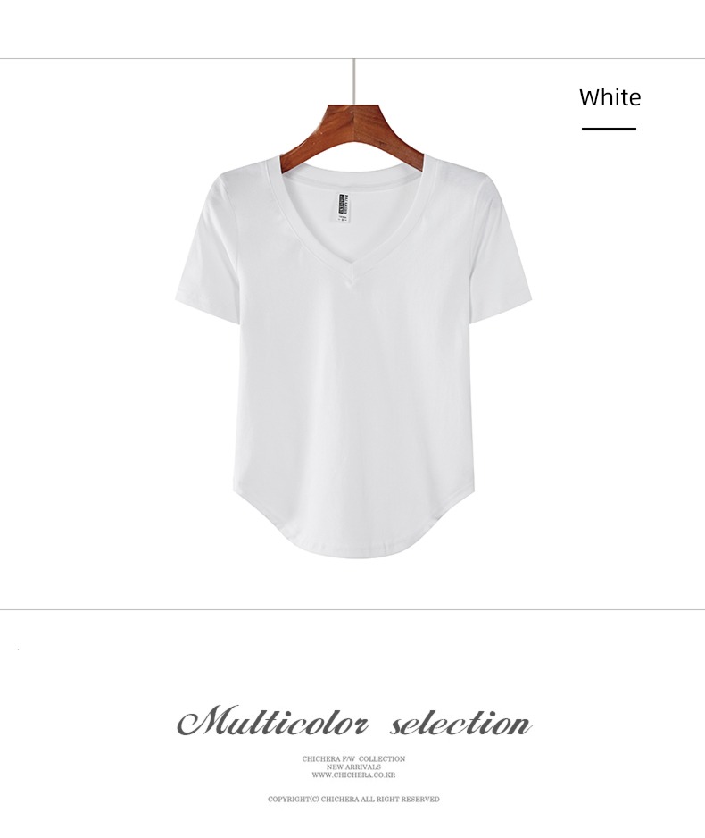 Self-cultivation Pure white jacket Swallow tail Undershirt T-shirt Short sleeve