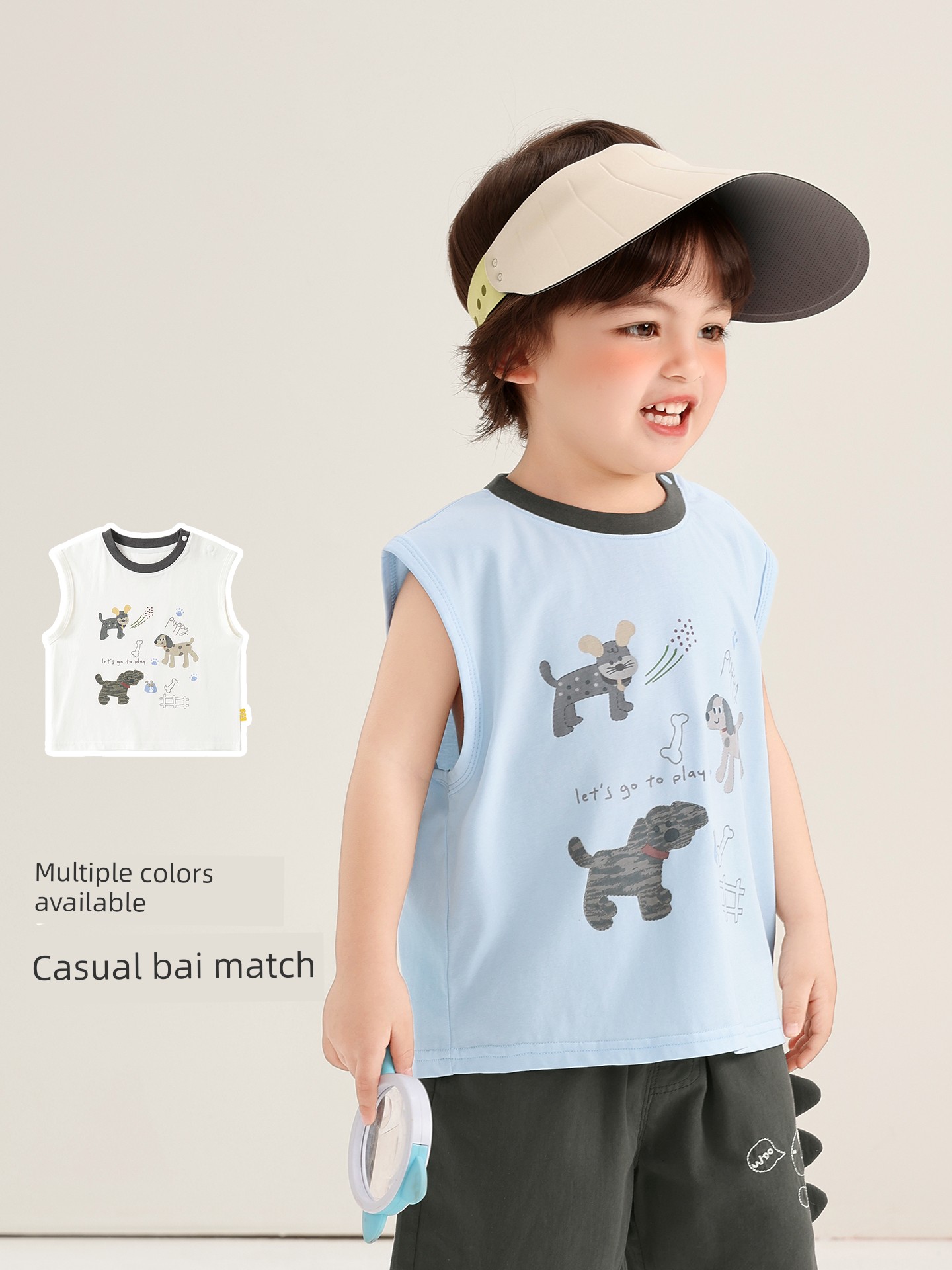 Baby Vest Boys Casual Sleeveless T-Shirt Summer Clothing Girls Baby Clothes Short-Sleeved Kidsren's Summer Thin Tops — 2