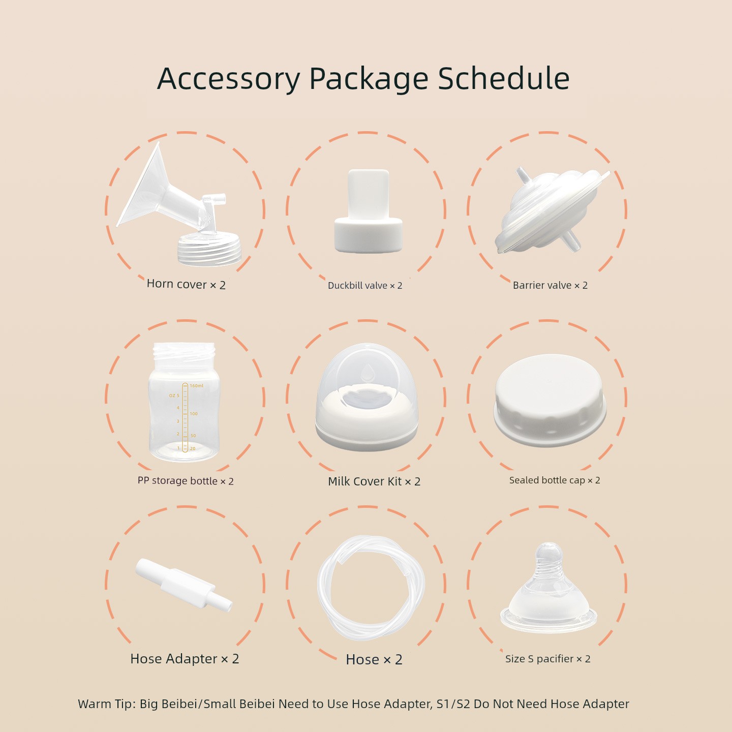 Suitable for Spectra Berwick Breast Pump Accessory Pack Upgrade Accessory Set Breast Pump Bilateral Accessories *2 Sets — 3