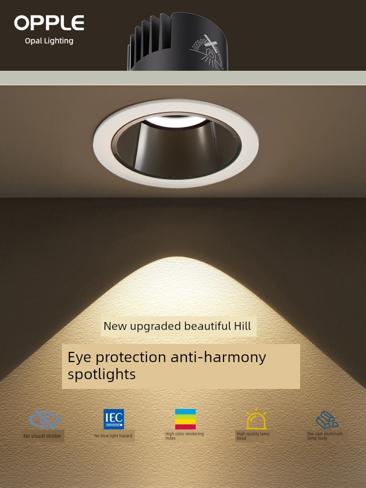 Led Oppo Anti-Glare Living Room 75mm without Main Light